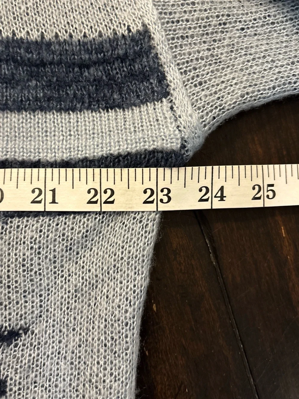 POL Crewneck blue Sweater with Navy Star Motif size small